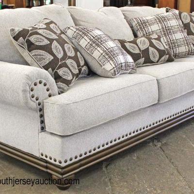  NEW Upholstered Contemporary Sofa with Decorator Pillows

Auction Estimate $300-$600 â€“ Located Inside 