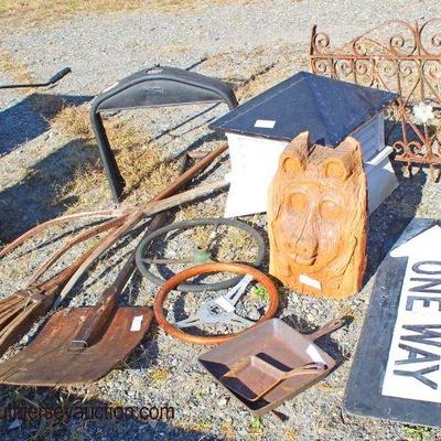  Selection of Primitive Yard Tools, Signs, Galvanized Buckets, and much more

Auction Estimate $20-$100 â€“ Located Field 