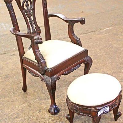  Mahogany Carved Childs Ball and Claw Arm Chair and Stool

Auction Estimate $50-$100 â€“ Located Inside 