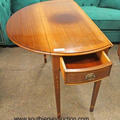 Antique Style Burl Mahogany and Banded Oversized Drop Side Pembroke Table with 2 Drawers

Auction Estimate $100-$200 â€“ Located Inside