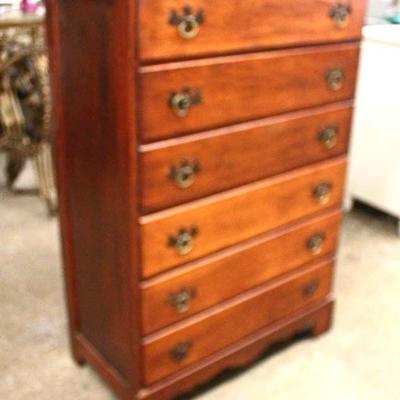 SOLID Cherry Bracket Foot High Chest

Auction Estimate $100-$200 â€“ Located Inside