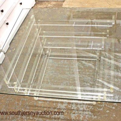  Modern Design Lucite Base and Glass Top Coffee Table

Auction Estimate $100-$300 â€“ Located Inside 