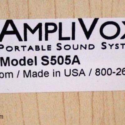 NEW â€œAmpliVOX Portable Sound Systems Executive Adjustable Column Sound Lectern WORKING with Paperwork Model #S505A 150 W. Multimedia...