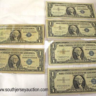 Large Selection of $1, $5, $10 Silver Certificates, Red Certificates, Yellow Seal

Auction Estimate $10-$100 â€“ Located Glassware

 
