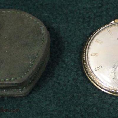 10 Karat â€œBulovaâ€ Yellow Gold Filled Pocket Watch with Case

Auction Estimate $20-$50 â€“ Located Glassware

 