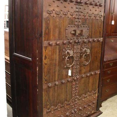  FANTASTIC Antique Style Asian 2 Door Cabinet with Highly Ornate Iron Foo Dog Handles and Lock

Auction Estimate $300-$600 â€“ Located...