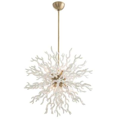 COOL Modern and Unique â€œDialloâ€ Arteriors 8 Light Coral White Chandelier (approximately 30â€x30â€)

Auction Estimate $500-$1000...