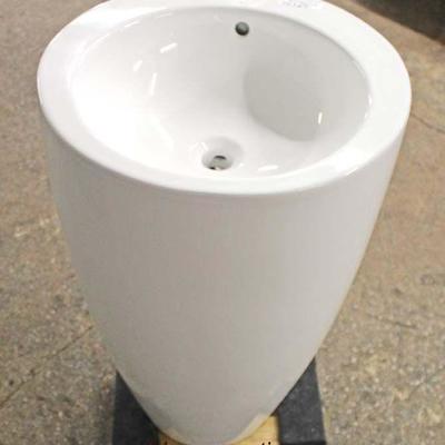 NEW Ultra Modern 20â€ Diameter Circular Porcelain Pedestal Sink Very Cool

Auction Estimate $200-$400 â€“ Located Inside

 
