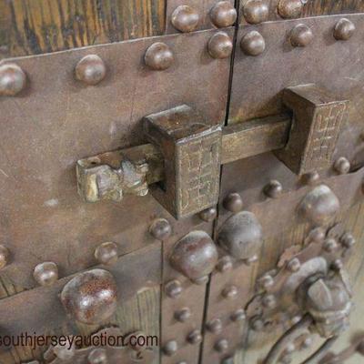  FANTASTIC Antique Style Asian 2 Door Cabinet with Highly Ornate Iron Foo Dog Handles and Lock

Auction Estimate $300-$600 â€“ Located...