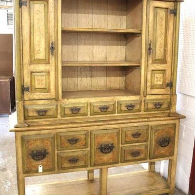  Paint Decorate 2 Piece Buffet with Hutch Top

Auction Estimate $300-$600 â€“ Located Inside 