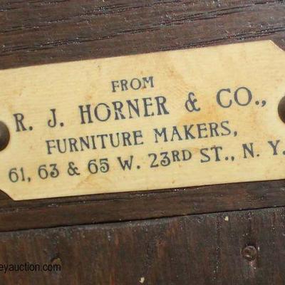  SOLID Oak â€œR.J. Hornerâ€ Figural Carved with Paw Feet 3 Door Bookcase with Original Finish

Auction Estimate $1000-$2000 â€“ Located...