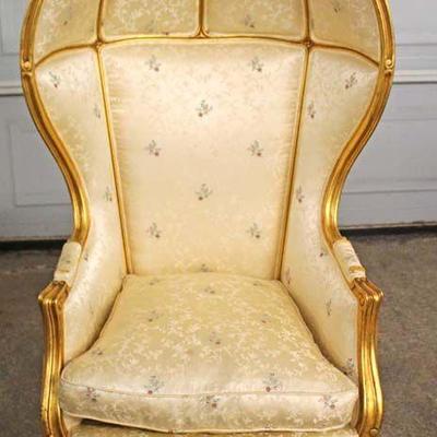 BEAUTIFUL French Style Hooded Porter Chair

Auction Estimate $200-$400 â€“ Located Inside