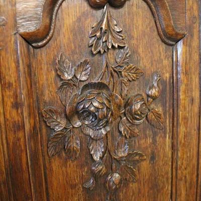  ANTIQUE Oak Carved Grandfather Clock

Auction Estimate $400-$800 â€“ Located Inside 