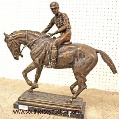  Bronze Jockey on Marble Base

Auction Estimate $400-$800 â€“ Located Inside 