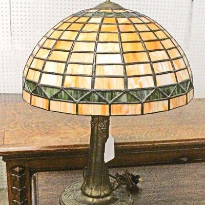  Selection of ANTIQUE Leaded Glass,  Panel and Other Lamps some signed including â€œMillerâ€

Auction Estimate $300-$600 â€“ Located...