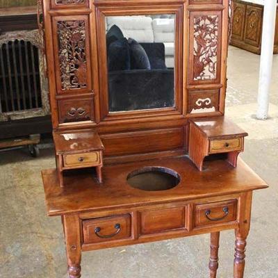  Asian Inspired Carved Mahogany Washstand

Auction Estimate $100-$300 â€“ Located Inside 
