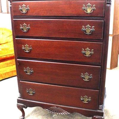 SOLID Mahogany Queen Anne High Chest

Auction Estimate $100-$300 â€“ Located Inside