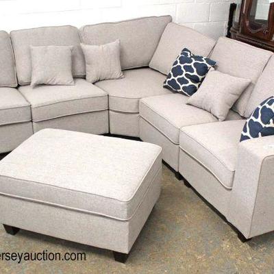 NEW Contemporary 3 Piece Living Room Set with Decorative Pillow and Footstool

Auction Estimate $300-$600 â€“ Located Inside