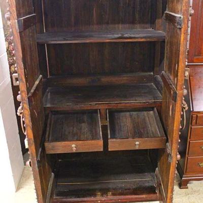  FANTASTIC Antique Style Asian 2 Door Cabinet with Highly Ornate Iron Foo Dog Handles and Lock

Auction Estimate $300-$600 â€“ Located...