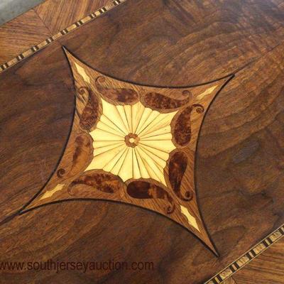  BEAUTIFUL Mahogany Highly Inlaid and Banded Carved Shell Carved Extension Table

35â€x58 Â½â€ Open 24â€x58 Â½â€ Closed

Auction...