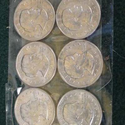 Sheet of 10 Susan B. Anthony Dollars

Auction Estimate $10-$20 â€“ Located Glassware