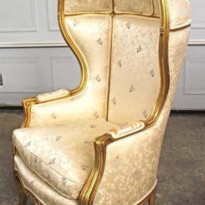 BEAUTIFUL French Style Hooded Porter Chair

Auction Estimate $200-$400 â€“ Located Inside