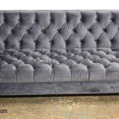  NEW Grey Upholstered Contemporary Even Arm Button Tufted Decorator Sofa

Auction Estimate $300-$600 â€“ Located Inside 