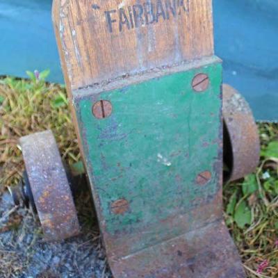  Primitive â€œFairbankâ€ C-60 Hand Dolly

Auction Estimate $50-$100 â€“ Located Inside 