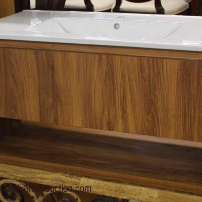 NEW 36â€ Marble Top Mid Century Modern Design Floating Bathroom Vanity with One Drawer and Hardware

Auction Estimate $200-$400 â€“...