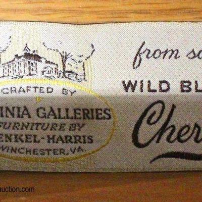  SOLID Wild Black Cherry “Henkel Harris Furniture – Virginia Galleries”

Bracket Foot Low Chest with Mirror

Auction Estimate $400-$800 –...
