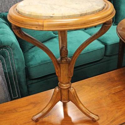 ANTIQUE Marble Top Victorian Candle Stand

Auction Estimate $100-$200 â€“ Located Inside