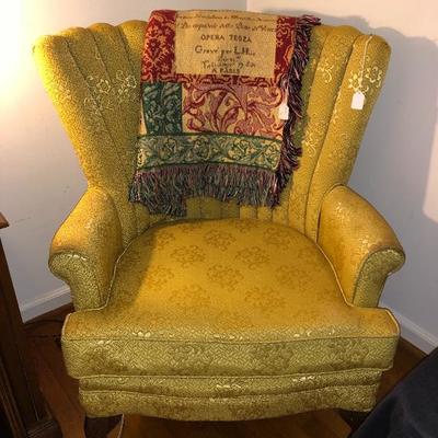 Upholstered wingback chair
$30