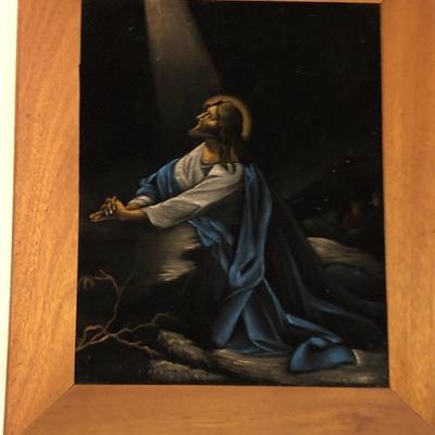 Framed painted velvet â€œJesusâ€
$10