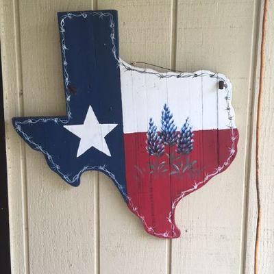 wooden texas sign 