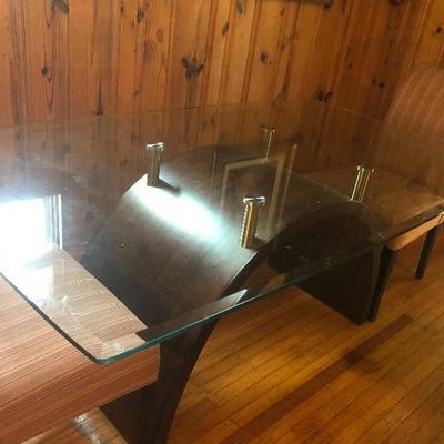 glass dining table $225.00