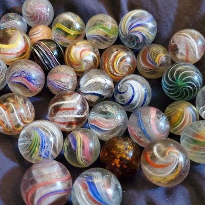 antique hand made marbles