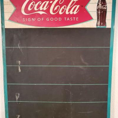 Vintage Coca Cola Chalkboard tin sing