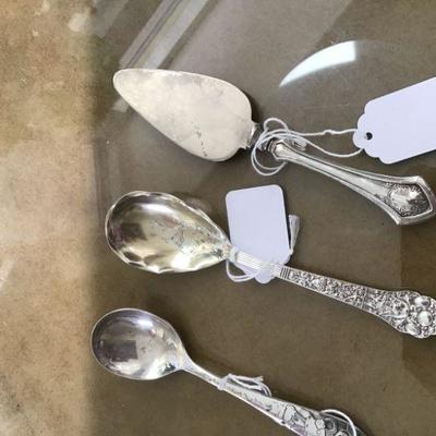 Victorian sterling serving pieces