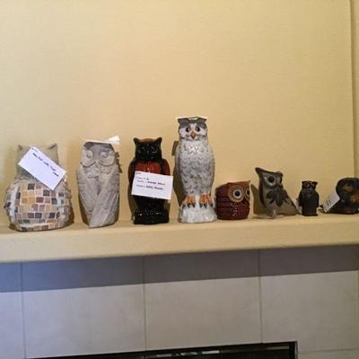 Part of owl collection ( 50+) all sizes, makes and prices)