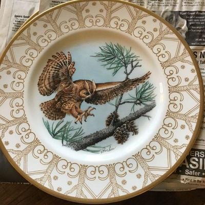 Collection of owl plates (8) all different, by Boehm