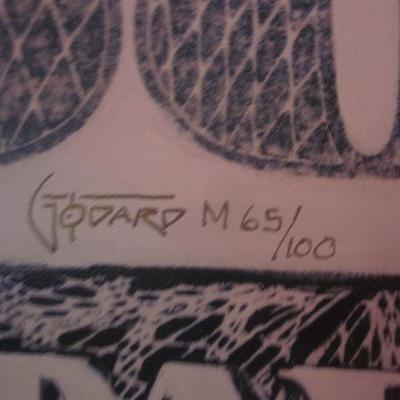 Michael Godard Art with Certificate $100 Bill with Dice with certificate  