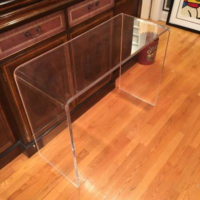 ACRYLIC LUCITE WATERFALL SIDE TABLE