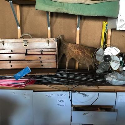 Moose horn and machinist toolbox