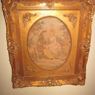 Tapestries with Gold Gilt Antique Frames 