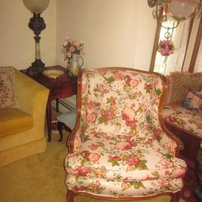 Pair Vintage Parlor Seating and more  