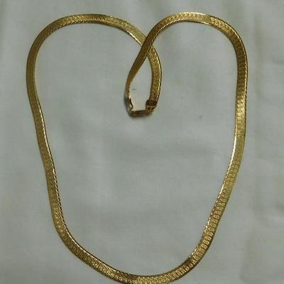 14 k Herringbone Necklace