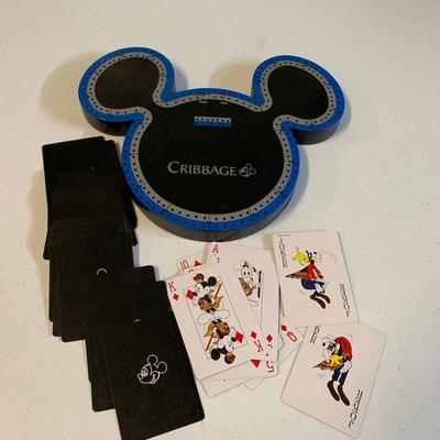 Mickey Mouse Cribbage Board & Cards
