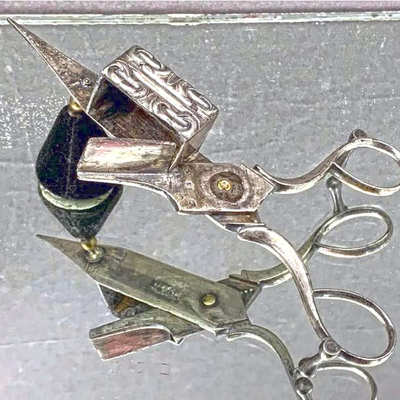 Silver wicker cutter and snuffer 19th century. Estate sale price: $100