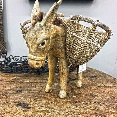 Mexican carved donkey 