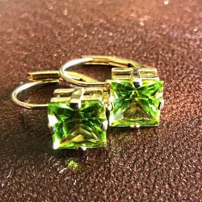 Pair of 14K gold and peridot earrings. Estate sale price: $199
